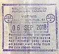 Entry stamp from Pandaruan ICQS Checkpoint.