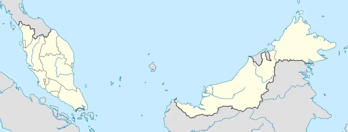 Map showing the location of Usun Apau National ParkTaman Negara Usun Apau