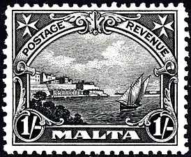 1926 1 shilling stamp of Malta