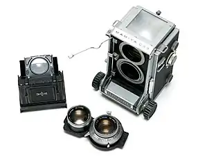 Mamiya C33 with lens and waist finder removed