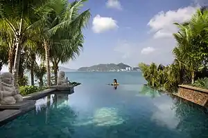 Private pool area at Mandarin Oriental, Sanya