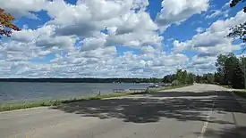 View of the lake along County Road 612