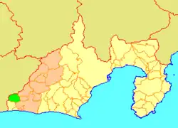 Location of Mikkabi in Shizuoka Prefecture