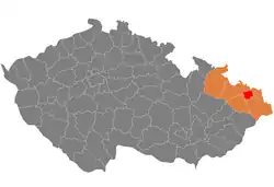 Location in the Moravian-Silesian Region within the Czech Republic