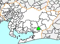 Location of Ichinomiya in Aichi Prefecture