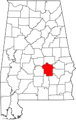 State map highlighting Montgomery County