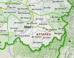 Map of Attapeu province