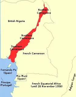 Location of Cameroon