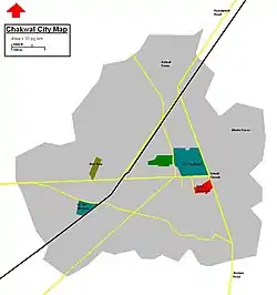 Map of Chakwal city