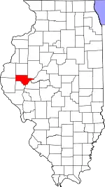 Schuyler County's location in Illinois