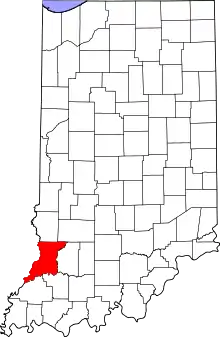 State map highlighting Knox County