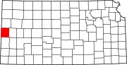 State map highlighting Greeley County