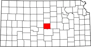 State map highlighting Rice County