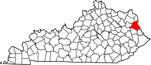 State map highlighting Lawrence County