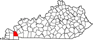 State map highlighting Marshall County