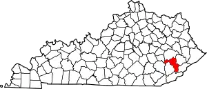 State map highlighting Perry County