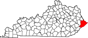 State map highlighting Pike County