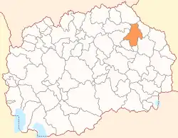 Location of Municipality of Kočani