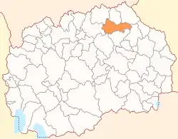 Location of Municipality of Kratovo