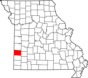 A state map highlighting Barton County in the southwestern part of the state.