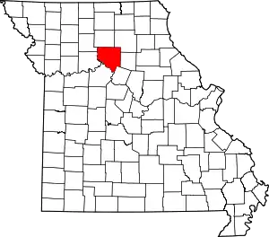 A state map highlighting Chariton County in the northern part of the state.