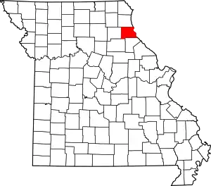 A state map highlighting Marion County in the northeastern part of the state.