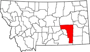 Rosebud County map