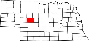 Map of Nebraska highlighting McPherson County