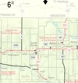 KDOT map of Smith County (legend)