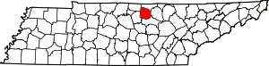 State map highlighting Jackson County