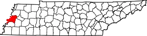 State map highlighting Lauderdale County