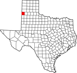 State map highlighting Parmer County