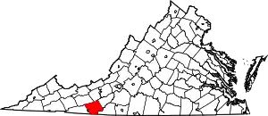 State map highlighting Carroll County