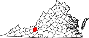 State map highlighting Montgomery County