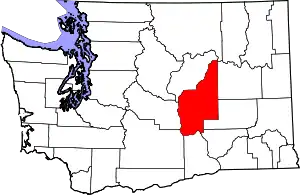 State map highlighting Grant County