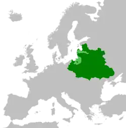 Location of Polish-Lithuanian-Ruthenian Commonwealth