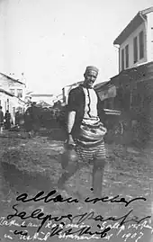 An Albanian salep merchant in Skopje, 1907