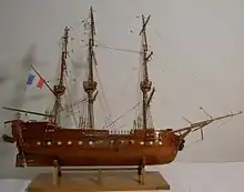 Model of Géographe now exhibited at the museum Ernest Cognac, in Saint-Martin-de-Ré