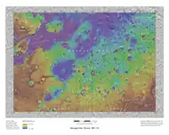 Map showing locations Nirgal Vallis and other nearby valleys