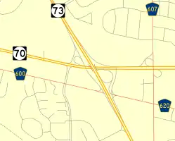 Map of current interchange