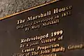 Sign outside The Marshall House