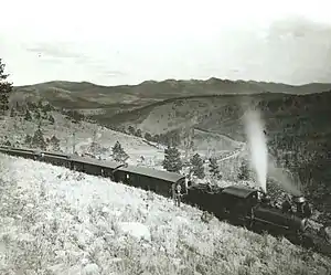 Denver & Rio Grande Railroad train at Marshall Pass, around 1890. Photo by William Henry Jackson.