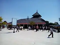 Demak Great Mosque displaying a meru-like multi-tiered roof