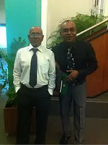 DhiTV presenter Masood with his father