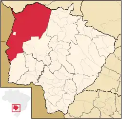 Location in Mato Grosso do Sul