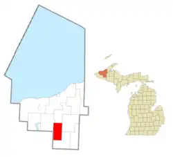 Location within Ontonagon County