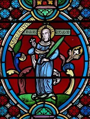 Stained glass windows of Saint Julia of Corsica.