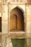 View towards the prayer hall and the mihrab inside