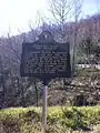 Sign at memorial site