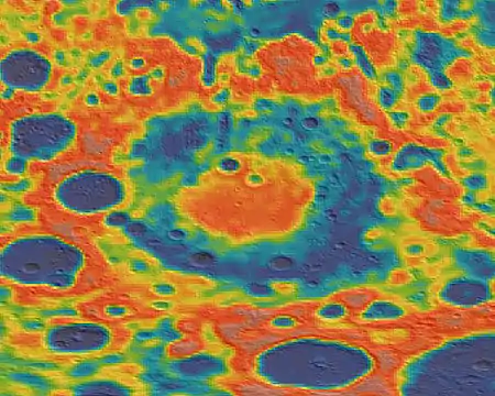 Gravity map based on GRAIL